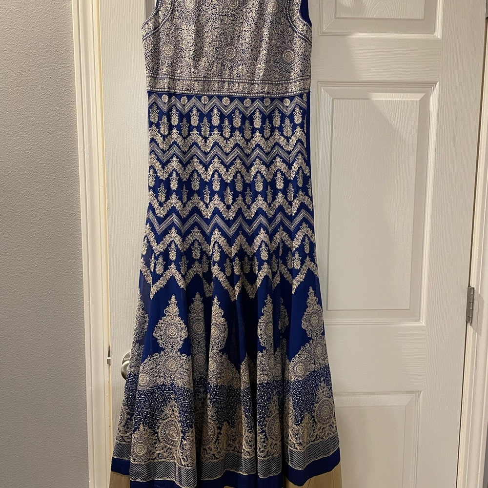 Royal Blue Indian Gown/Dress. - Picture 4 of 4